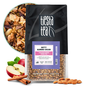 Tiesta Tea Nutty Almond Cream Herbal Tea Blend, Non-Caffeinated, 16 oz Bulk Pouch, Brews Up to 200 Cups, Model 33032