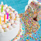 Rainbow Pastel Confetti Sprinkles - 1.7 Pounds - Birthday Pastel Quins - Flat Round Sprinkles - Pastel Candy Quins For Ice Cream, Cookies, Cupcakes, Cake Decorating