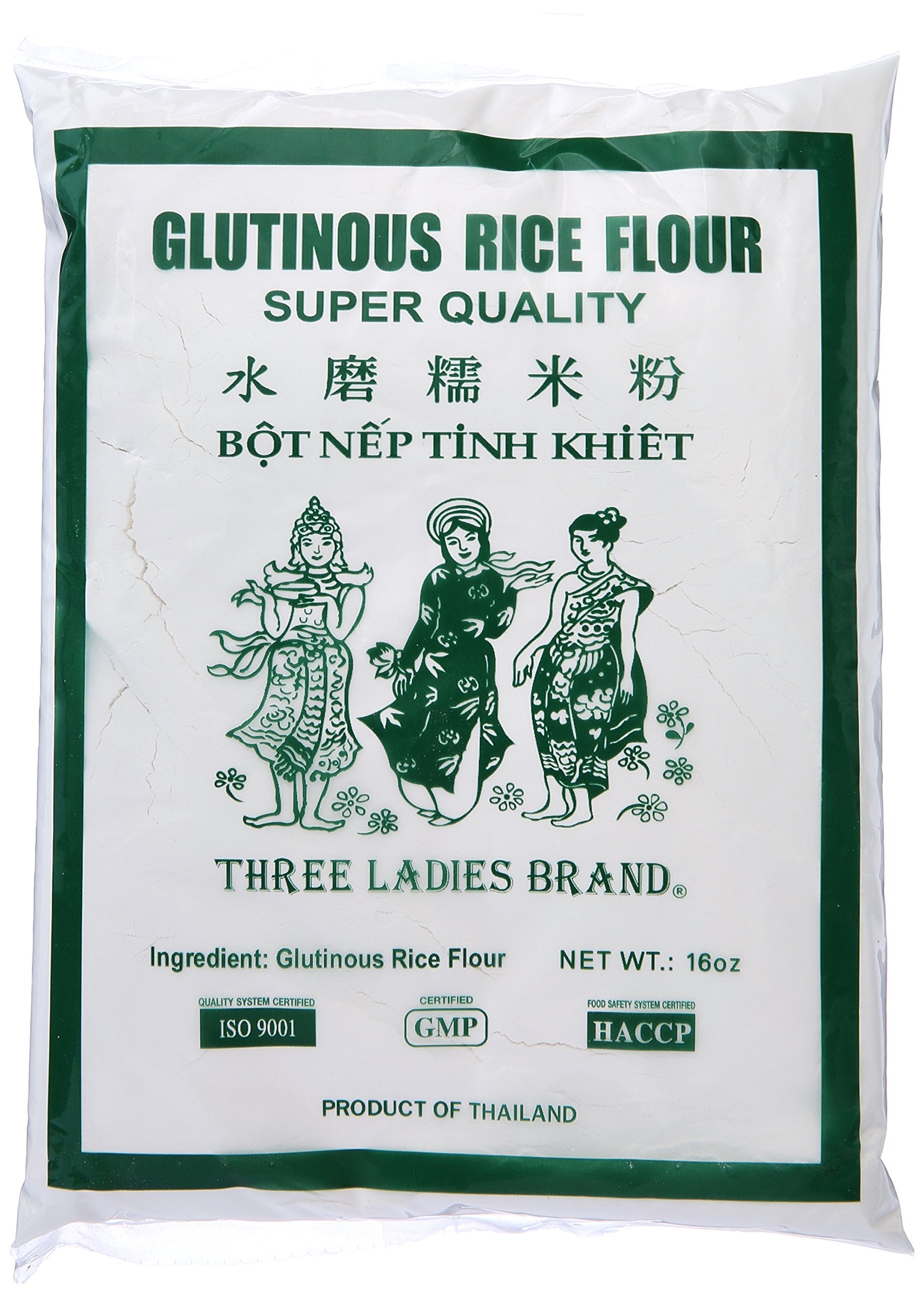 Three Ladies Glutinous Rice Flour 16 Oz