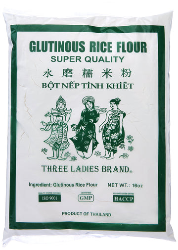 Three Ladies Glutinous Rice Flour 16 Oz