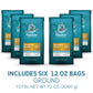 Caribou Coffee Daybreak Blend Light Roast Ground Coffee, 72 Ounces (6 Bags of 12 Ounces) - Premium Quality, Freshly Roasted