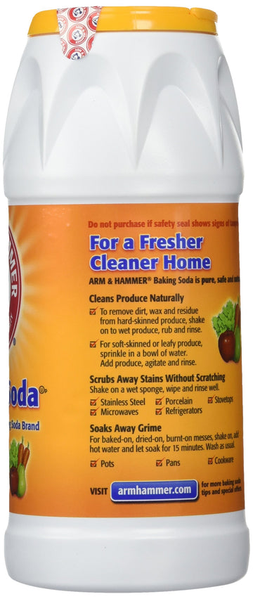 Arm & Hammer Pure Baking Soda Shaker, 12 Oz (Pack of 2) - Versatile Baking & Cleaning Essential