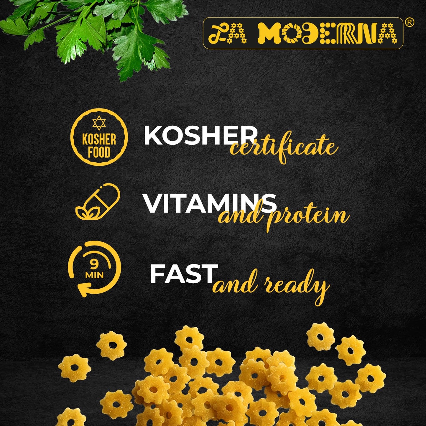 La Moderna, Estrella, Pasta, Hecha Con Sémola De Trigo Durum, Enriquecida Con Vitaminas Y Hierro, 7 Oz, Pack De 20
