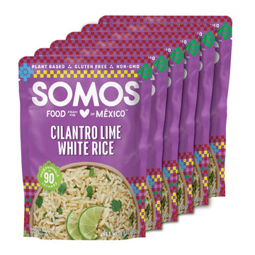 SOMOS Cilantro Lime White Rice - Gluten Free, Non-GMO, Vegan & Microwavable Meals Ready to Eat - Delicious, Healthy & Convenient