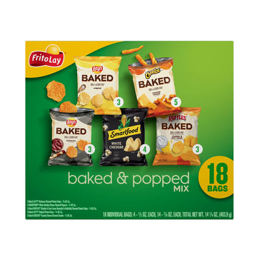 Frito-Lay Baked & Popped Mix Variety Pack Box 18ct