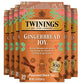 Twinings Gingerbread Joy Black Tea Individually Wrapped Bags, 20 Count (Pack of 6), Ginger & Cinnamon, Caffeinated, Enjoy Hot or