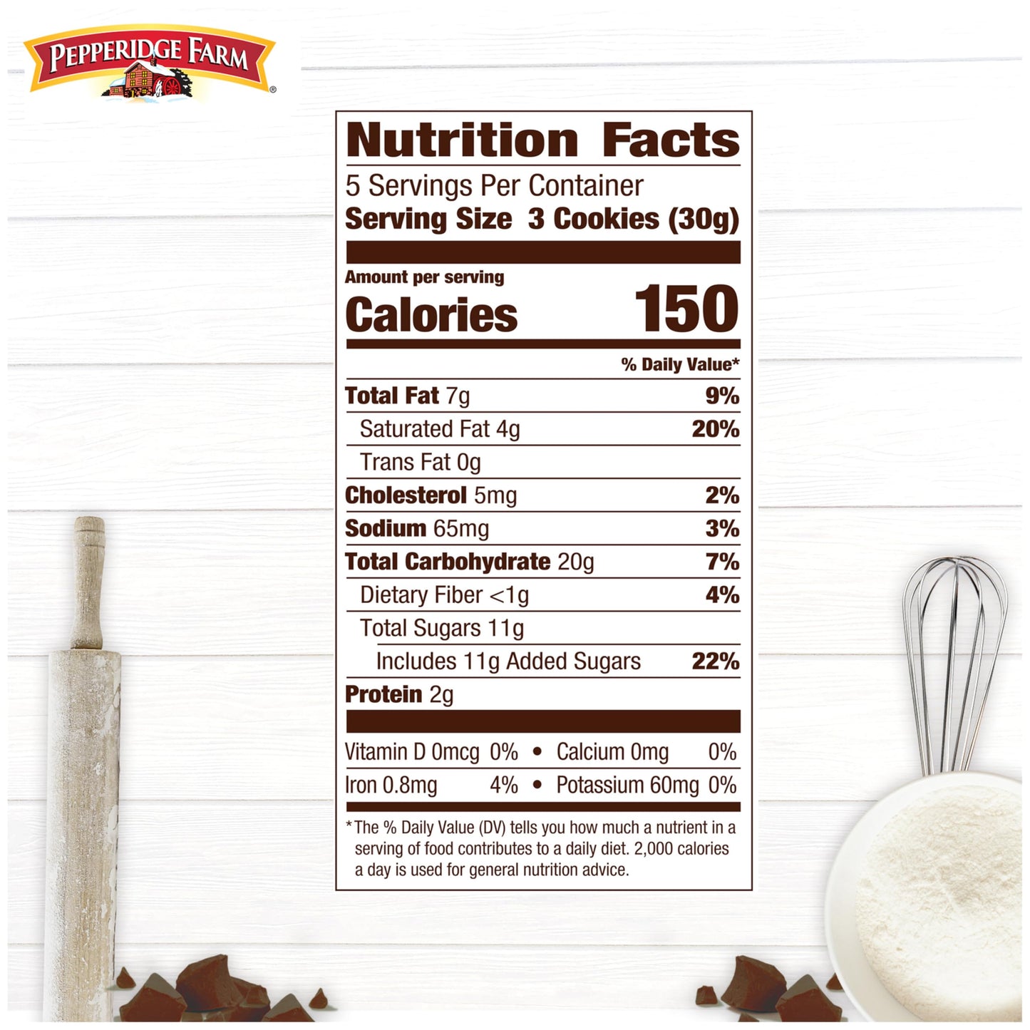 Pepperidge Farm Brussels Dark Chocolate, 15 Lace Cookies, 5.25 Oz. Bag