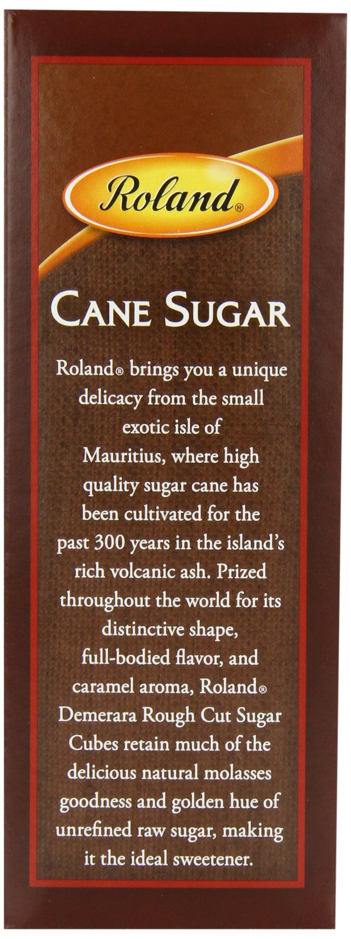 Roland Rough Cut Demerara Sugar Cubes, 17.6 oz, Pack of 6, Brown, Model 70830