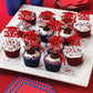 Gyufise 24 Pack 2024 Graduation Cap Cupcake Toppers Red Glitter Class Of 2024 Congrats Grad Cap Cupcake Picks For So Proud Of Yo