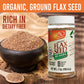 BSL BSWEETBNATURAL Organic Ground Flax Seed - Vegan, Keto-Friendly, 7 Ounce