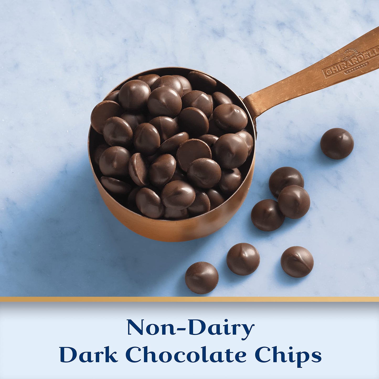 Ghirardelli Non-Dairy Dark Chocolate Chips For Baking, Premium Baking Chips, 10 Oz Bag (6 Bags)