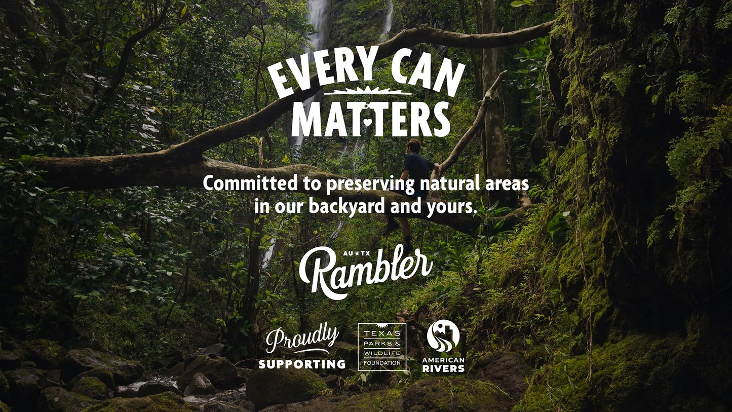 Autx Rambler Blackberry Sparkling Water, Limestone Mineral Blend, Three 8-Packs (24 Cans)