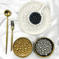 Kercky Sprinkles Mix for Cake Decorating - Gold, Silver, White, Black - Ideal for Cookies, Ice Cream, Cupcakes