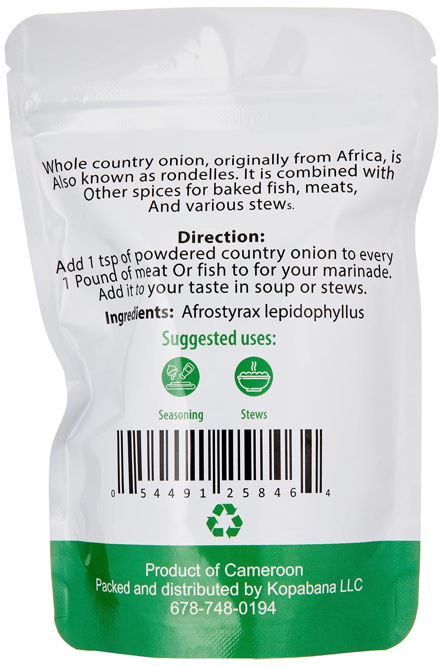 KOPABANA Country Onion Seasoning, 4 Ounces - Flavorful Spice Blend for Cooking