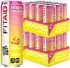 LIFEAID FITAID ENERGY Drink, 200mg Natural Caffeine, Peach Mandarin, 12 Fl Oz, 12 Count (Pack of 2)