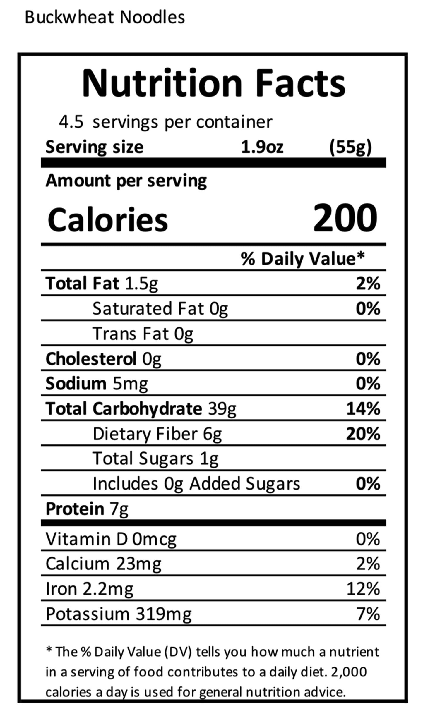 100% Buckwheat Pasta Noodles 12-PACK- Organic & Gluten-Free- 105.6oz, 3 servings per package