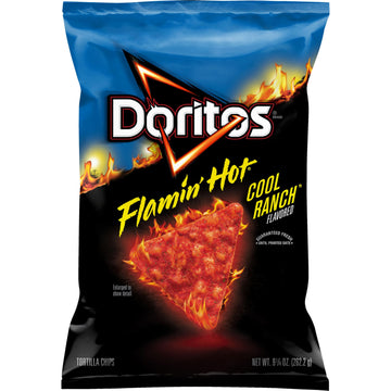 Doritos Tortilla Chips Flamin' Hot Cool Ranch, 9.25 Oz