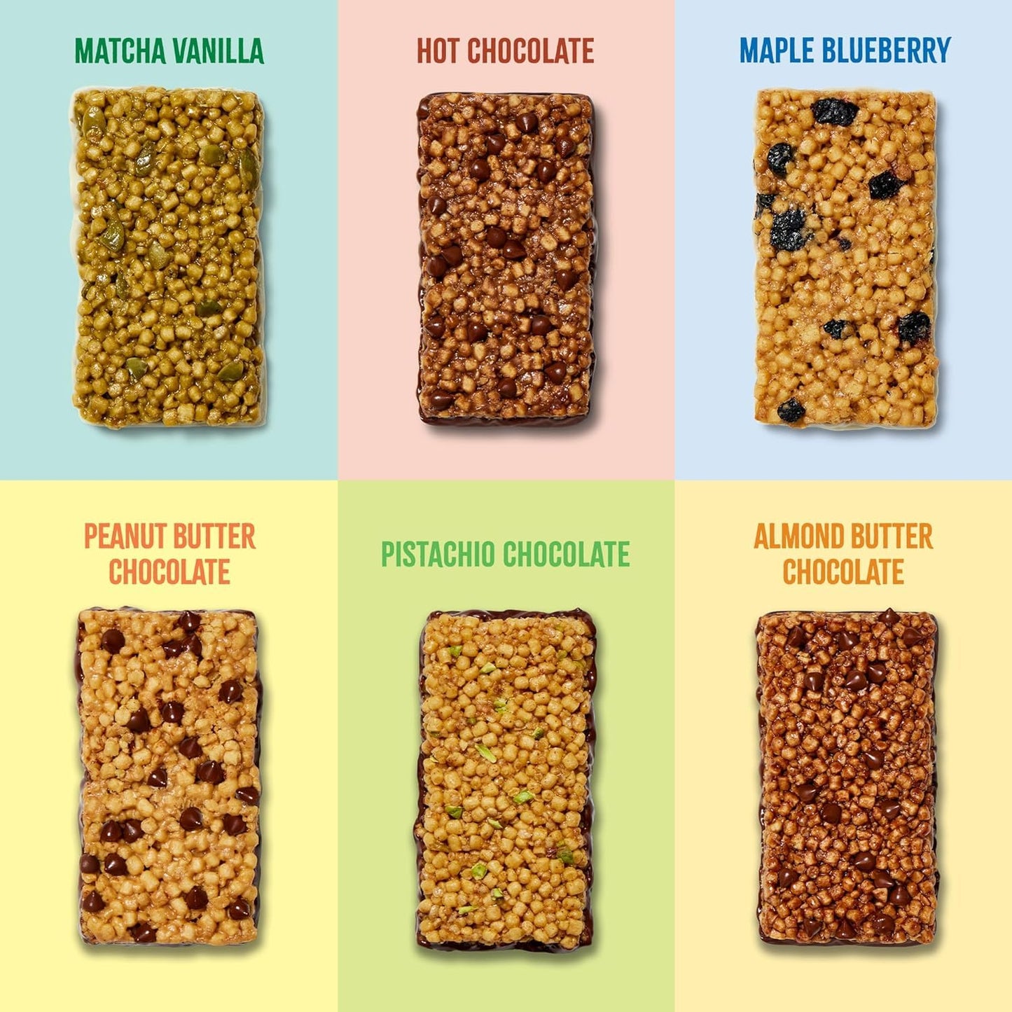Mezcla Puff Crispy Protein Bars, Gluten Free & Vegan Protein Bars, 10g Protein, Alt for Crispy Rice Treat, Granola Bars & Breakf