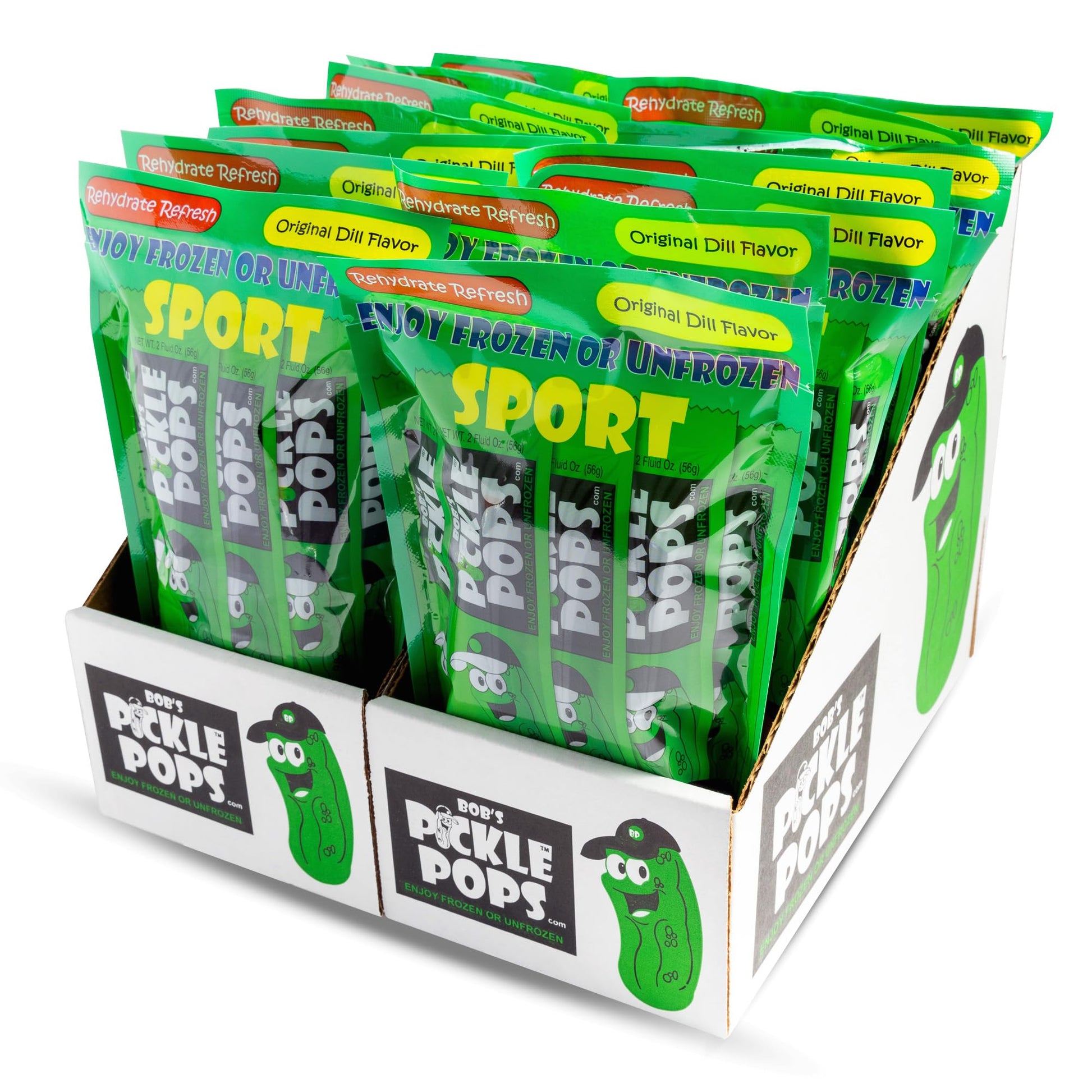 Bob'S Pickle Pops - Original Dill Juice Flavor Ice Pops - Pre Workout Freeze Pops - Electrolyte Cramp Relief 84 Pops (Six Count