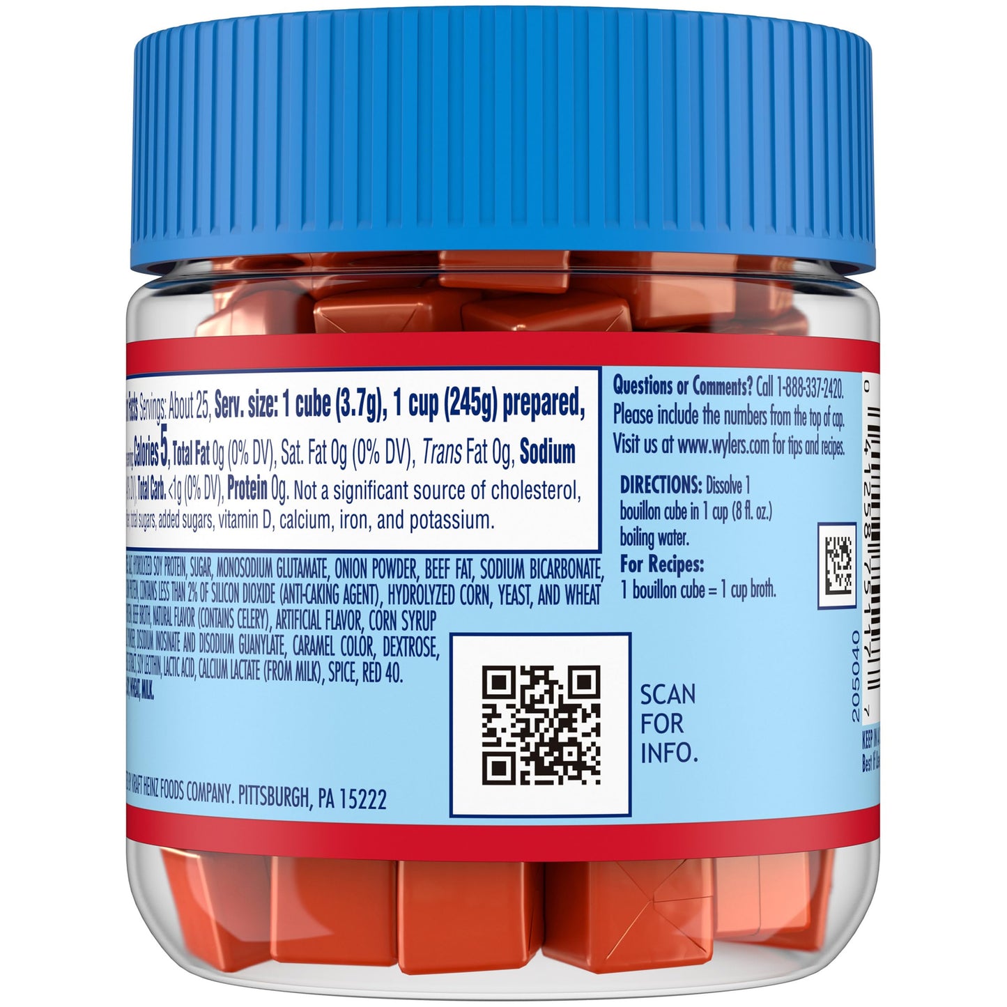 Wyler's Beef Instant Bouillon Cubes Jar, 3.25 OZ