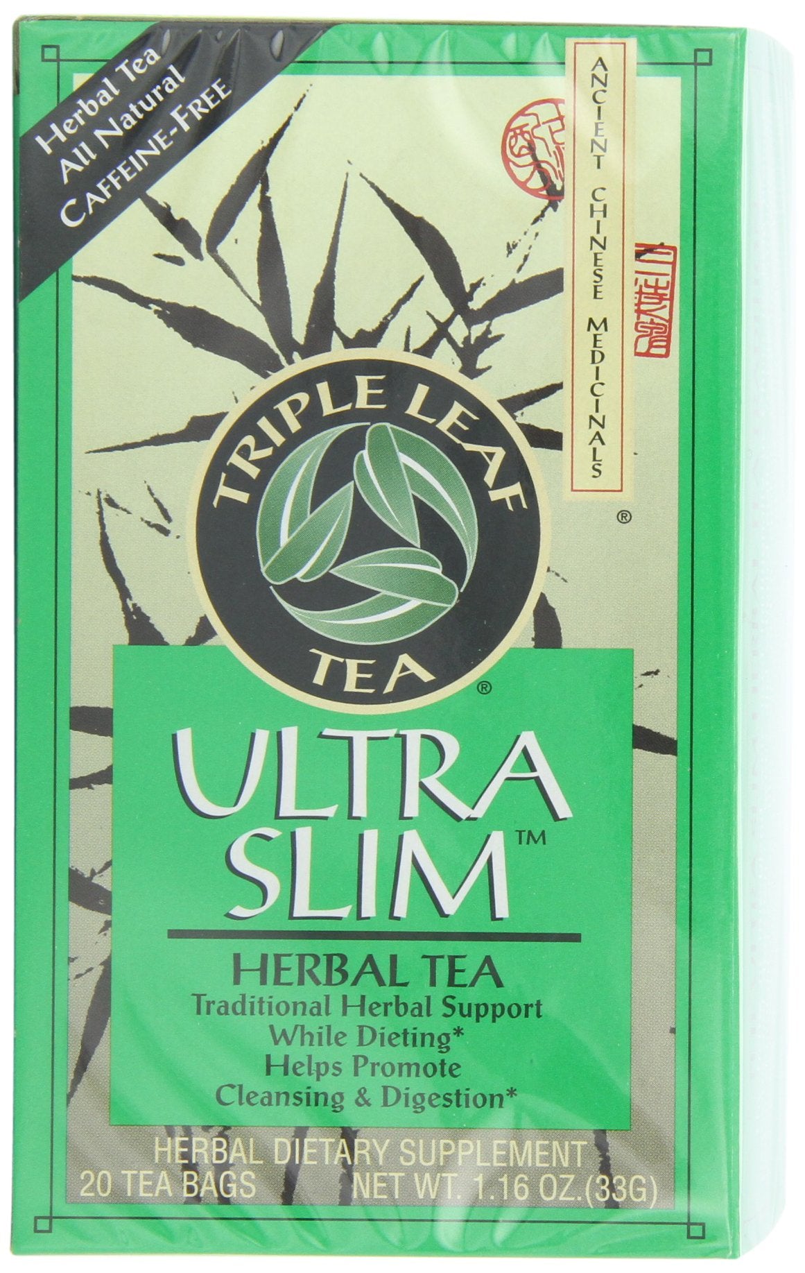 Triple Leaf Tea Ultra Slim Tea Bags, 20 Count, Pack of 6, Model 764258