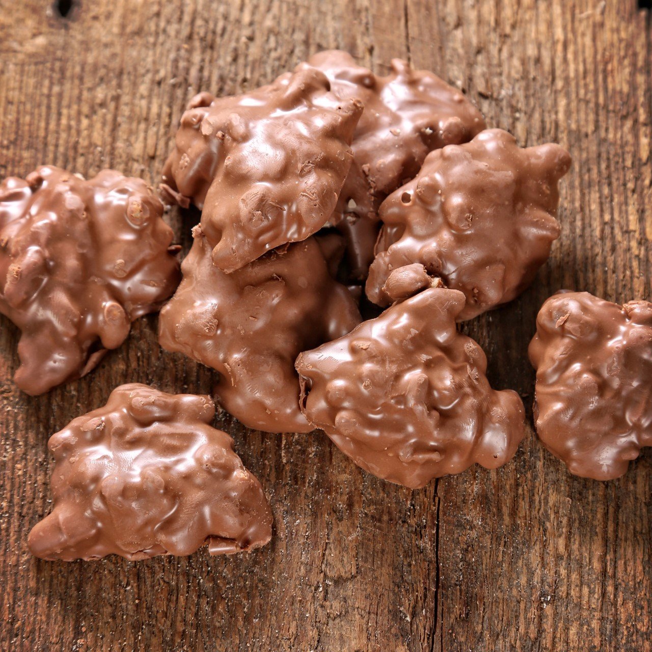 Mascot Nut Candy Since 1955 - Pecan Clusters Smooth Milk Chocolate Caramel And Pecans 1.25 Pounds - Individually Wrapped - Gift
