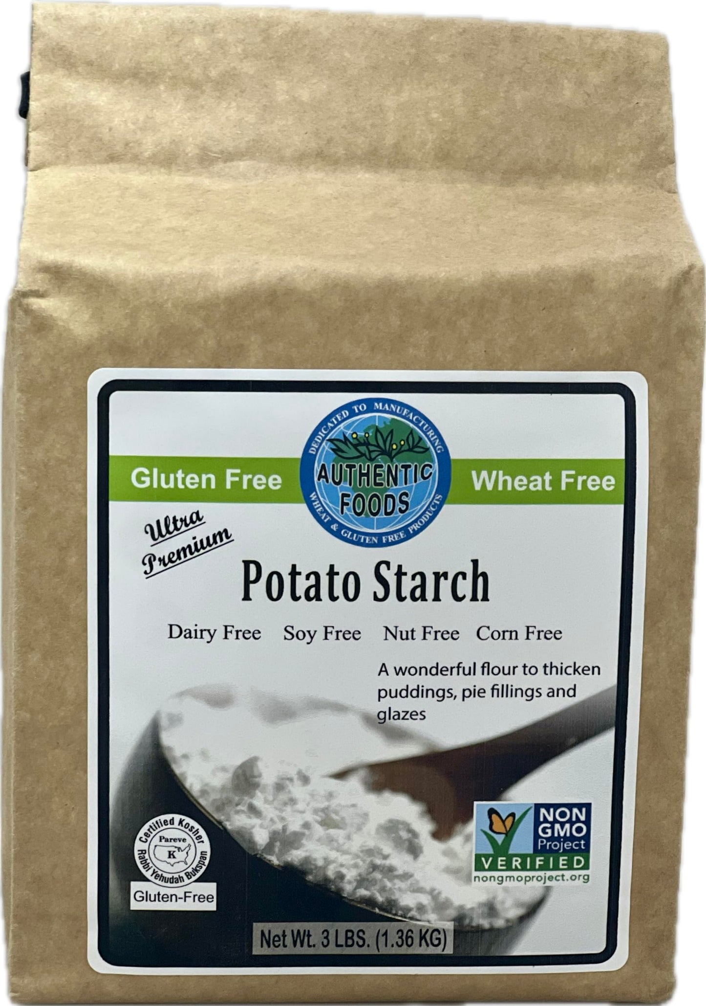 Authentic Foods Potato Starch - 3 lb