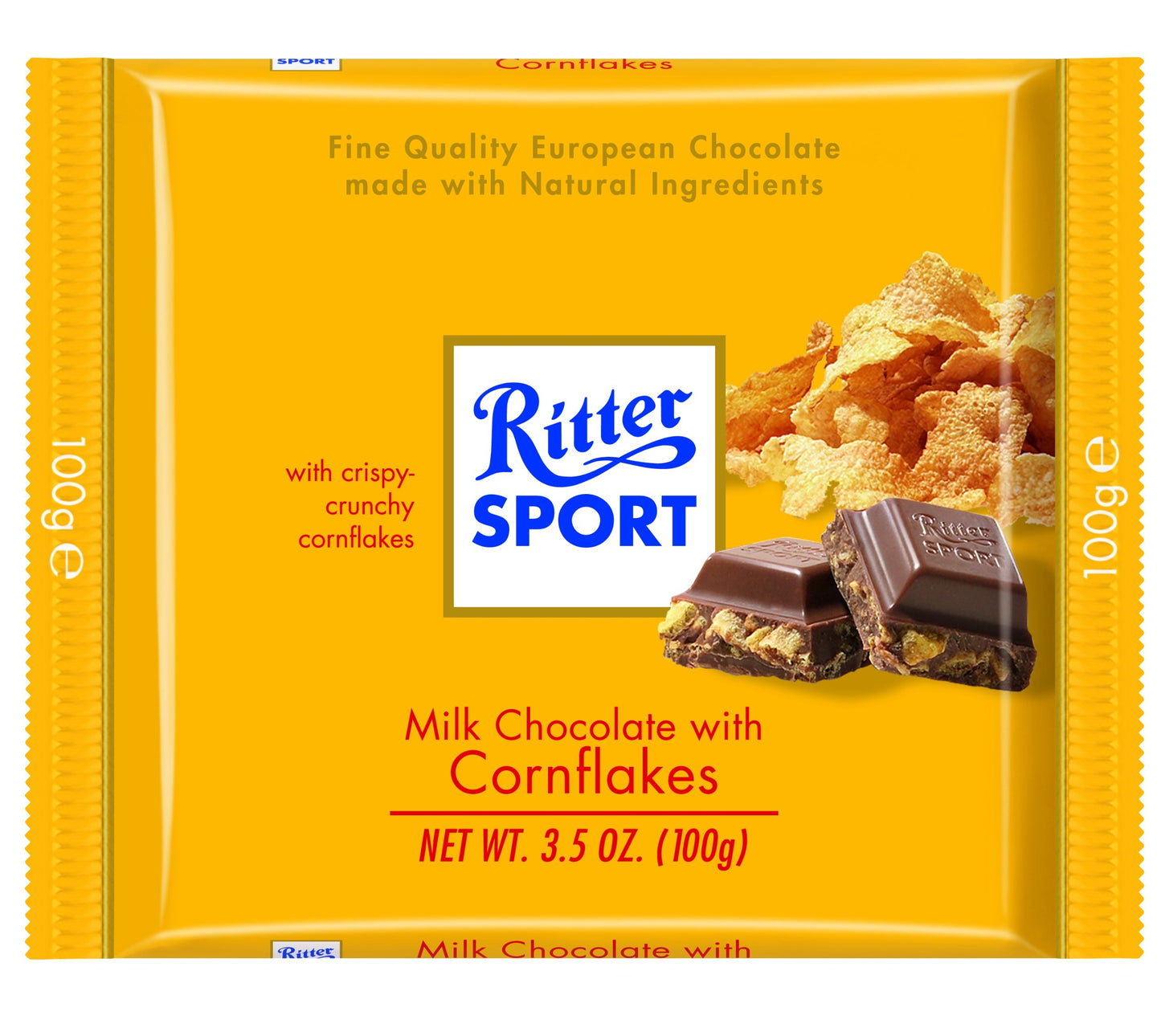 Ritter Sport, Milk Chocolate With Corn Flakes, 3.5-Ounce Bars (Pack Of 10)