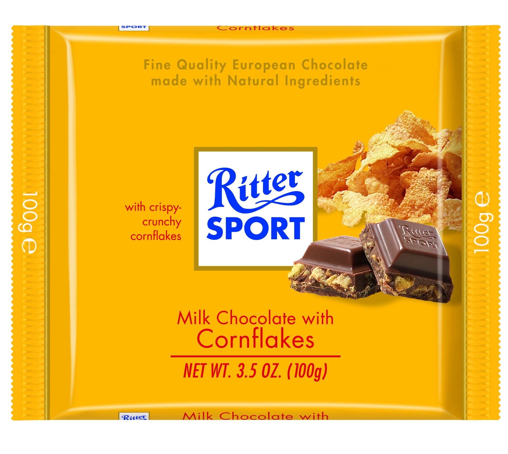 Ritter Sport, Milk Chocolate With Corn Flakes, 3.5-Ounce Bars (Pack Of 10)