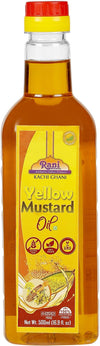 Rani Yellow Mustard Oil (Kachi Ghani) 16.9 Ounce (500ml) NON-GMO | Gluten Free | Vegan | 100% Natural | Kosher