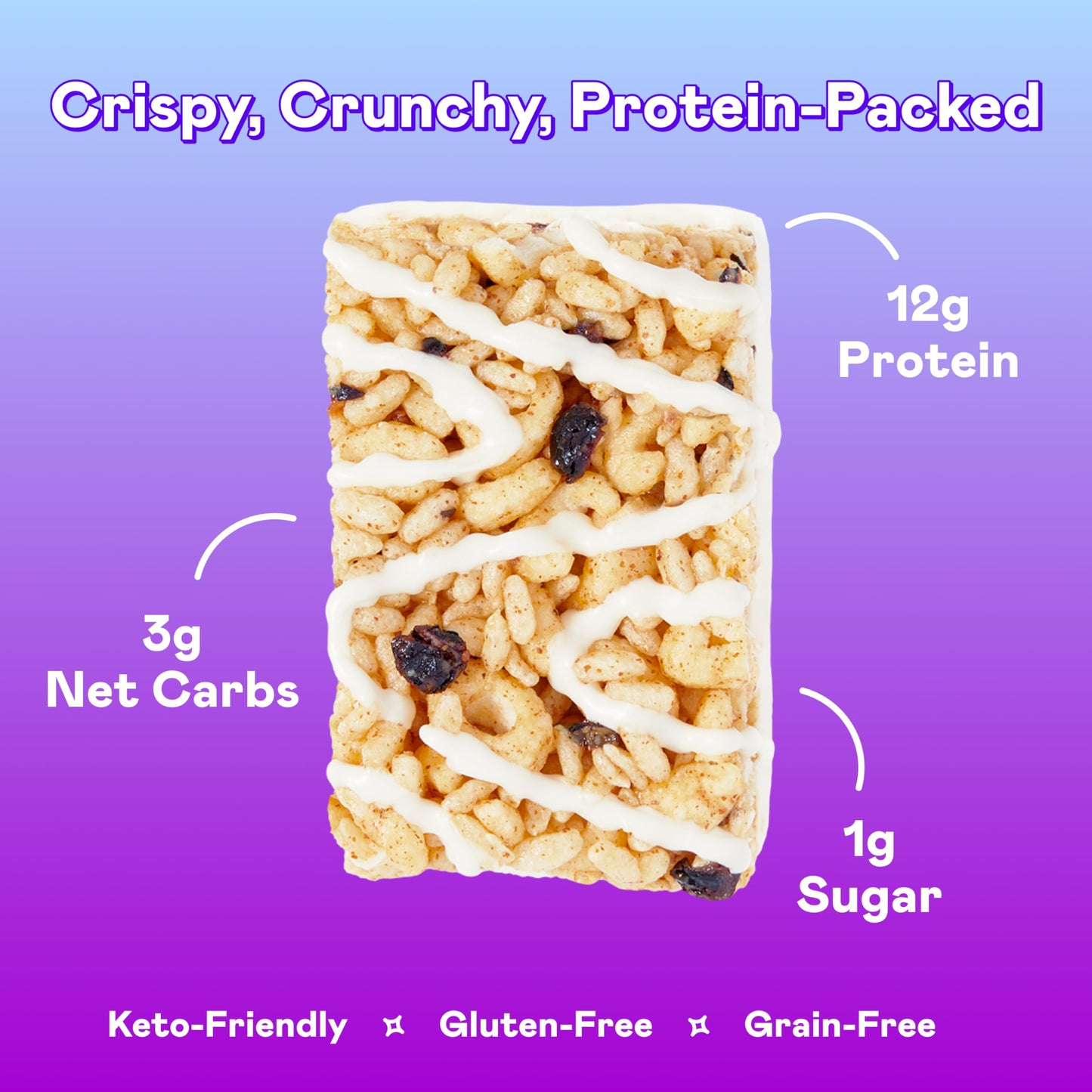 Magic Spoon High Protein Keto Snack Bars - Blueberry Muffin, 2 Pack, Gluten Free, Low Carb, Low Sugar