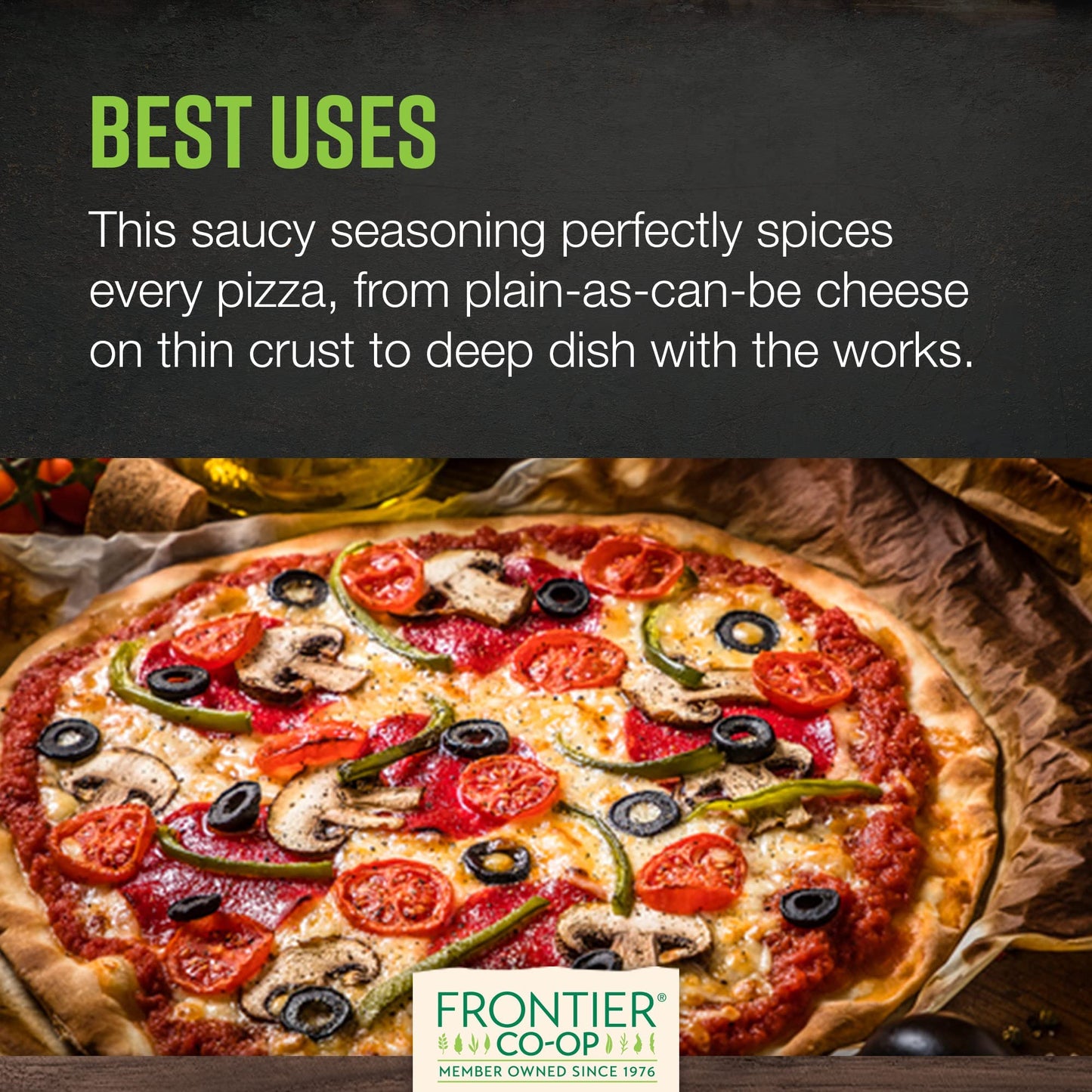 Frontier Co-op Pizza Seasoning Spice Blend, 1lb Bulk Bag - Ideal for Homemade Pizzas, Pasta & Italian Dishes