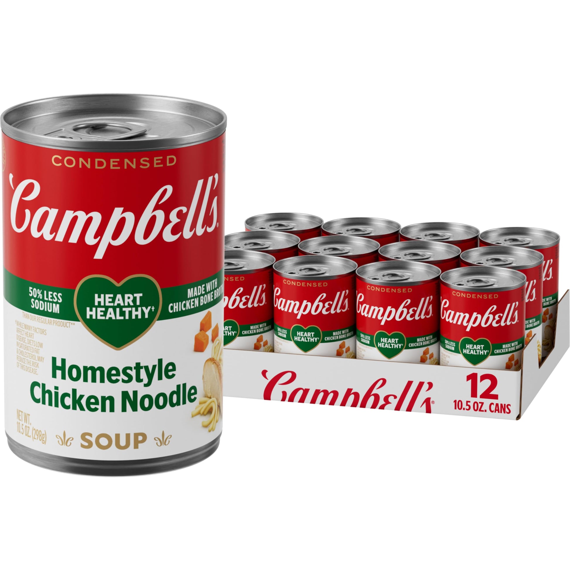 Campbell's Condensed Healthy Request Homestyle Chicken Noodle Soup, 10.5 Ounce Can (Pack of 12)