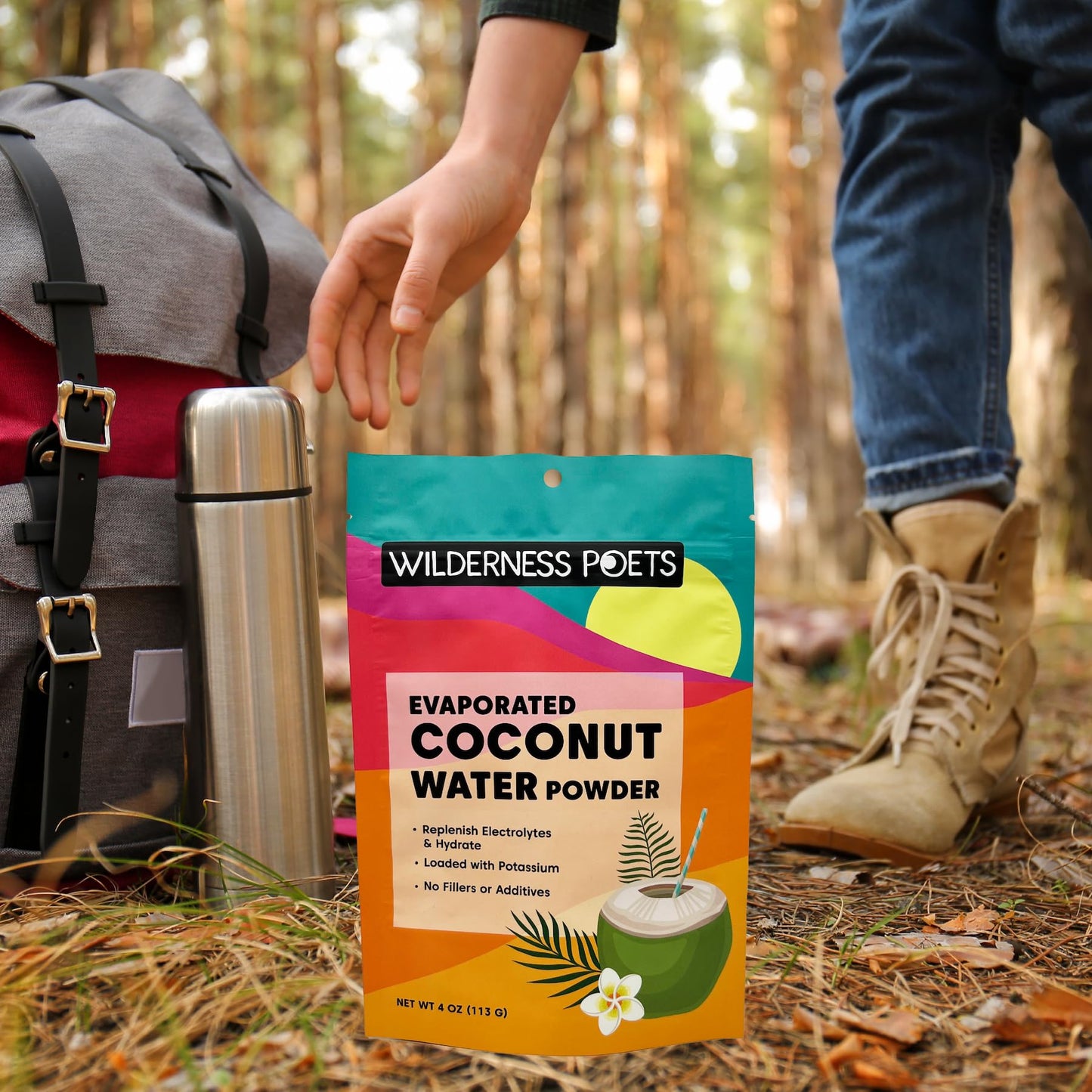 Wilderness Poets, 100% Evaporated Coconut Water Powder - No Maltodextrin, No Fillers, No Additives - 1 Ingredient - Instant Mix