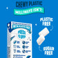 Milliways Mighty Mint Gum | Plant-Based, Sugar-Free, 120 Count | Xylitol & Aspartame-Free Chewing Gum in 12 Packs of 10 Pieces