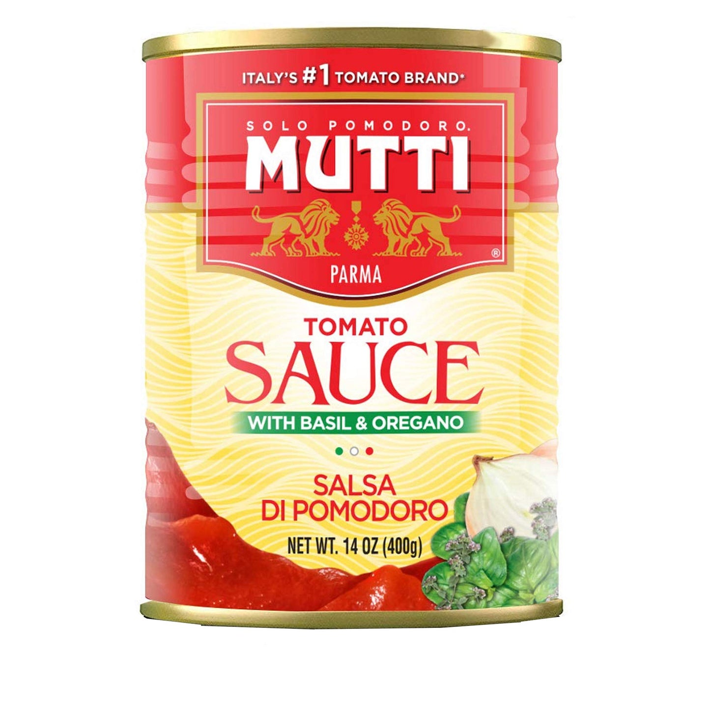Mutti Tomato Sauce With Basil & Oregano (Salsa Di Pomodoro), 14 Oz. | 6 Pack | Italy’S #1 Brand Of Tomatoes | Canned Tomatoes | Vegan Friendly & Gluten Free | No Additives Or Preservatives