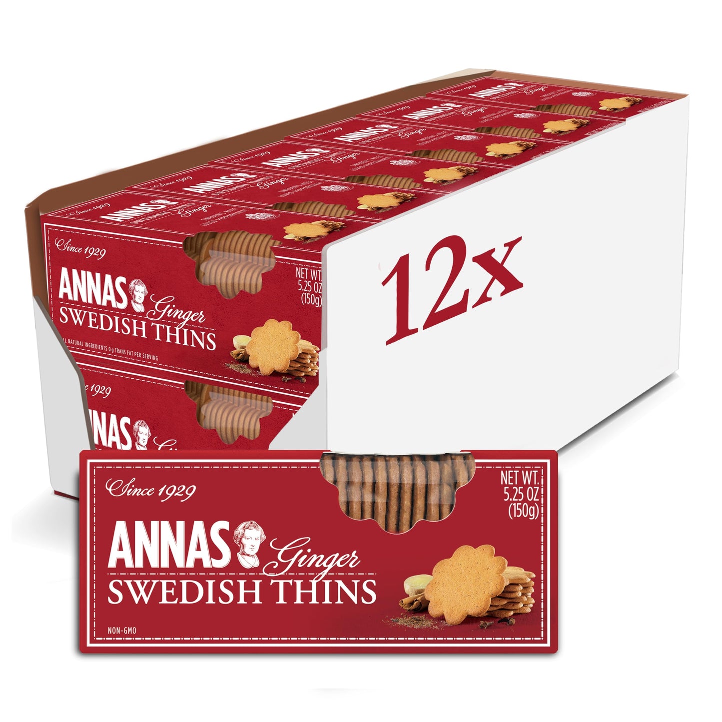 Annas Ginger Thins - Original - Case Of 12 - 525 Oz(D0102H5Kqjx)