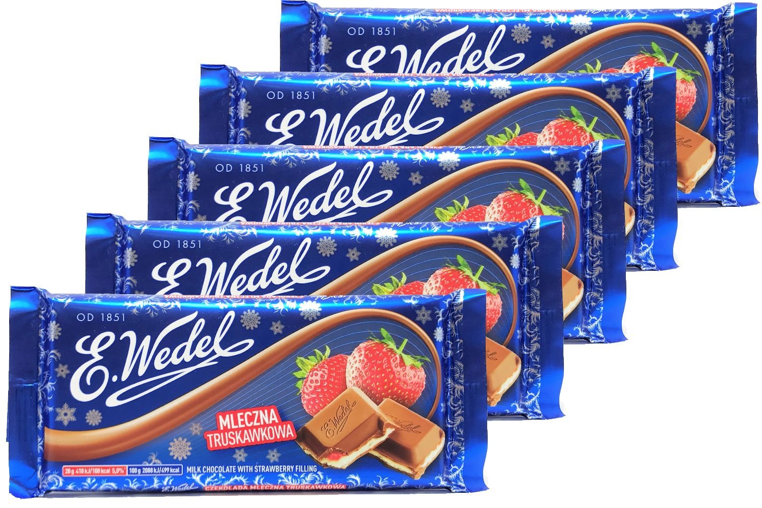 E. Wedel Milk Chocolate With Strawberry Filling  3.53 Ounce (Pack Of 5)