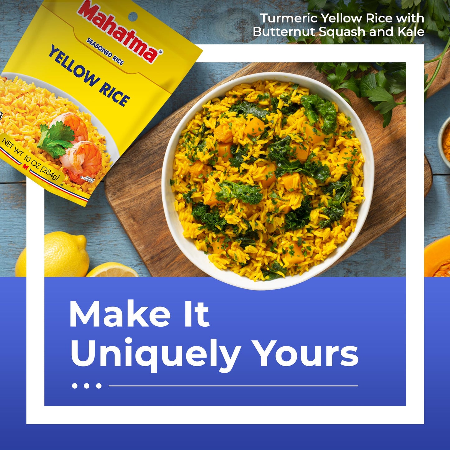 Mahatma Yellow Rice Mix, Long-Grain Rice, Stovetop Or Microwave Rice, Gluten-Free And Kosher 20-Minute Rice, 10 Ounces, Pack Of