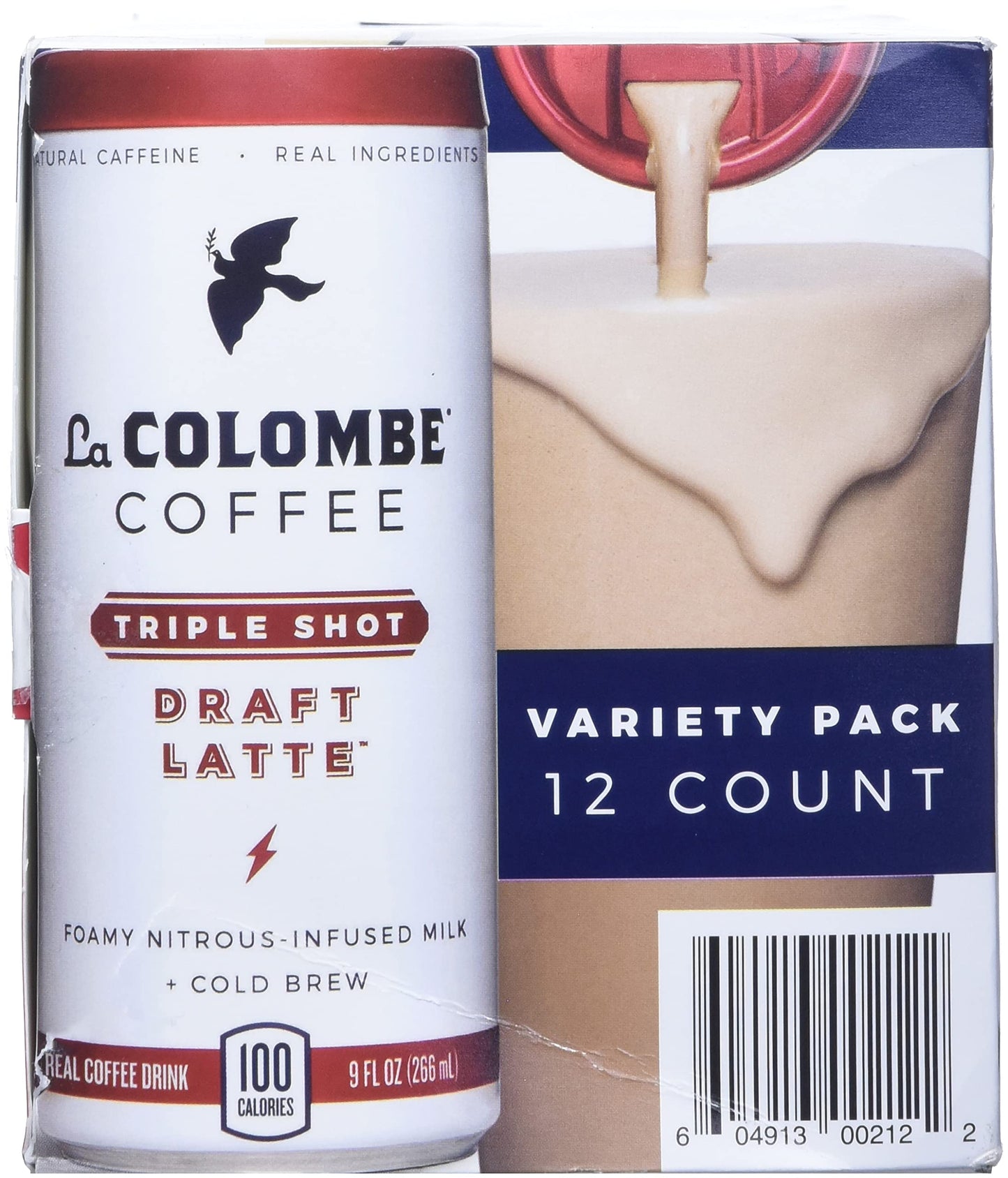 La Colombe Draft Latte Cold-Pressed Espresso Variety 9 Oz Can (Mocha/Triple Shot/Vanilla, 12-Pack)
