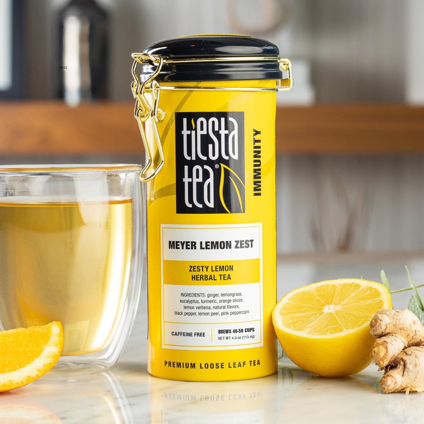 Tiesta Tea - Meyer Lemon Zest | Zesty Lemon Herbal Tea | Premium Loose Leaf Tea Blend | Non-Caffeinated Herbal Tea | Make Hot Or