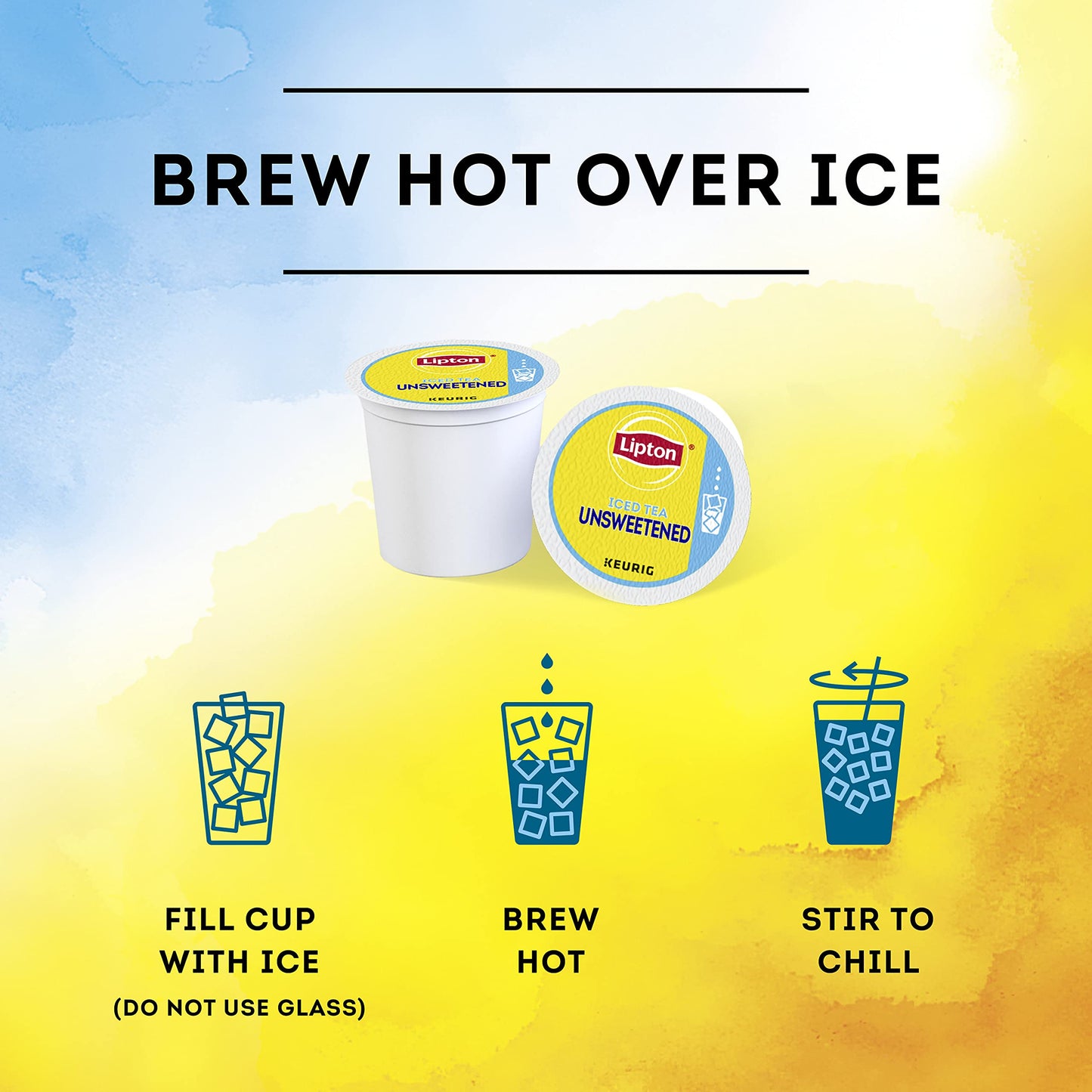 Lipton Iced Tea K-Cups, Unsweetened Black Iced Tea, 24 Total K-Cup Pods