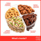 Nut Cravings Gourmet Collection - Rosh Hashana & Shana Tova Mixed Nuts Gift Basket + Heart Ribbon (4 Assortments) Arrangement Pl