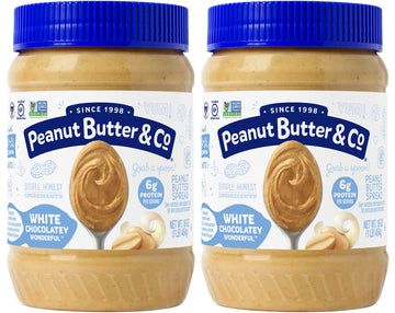 Peanut Butter & Co. White Chocolatey Wonderful Peanut Butter, Non-Gmo Project Verified, Gluten Free, Vegan, 16 Ounce (Pack Of 2)