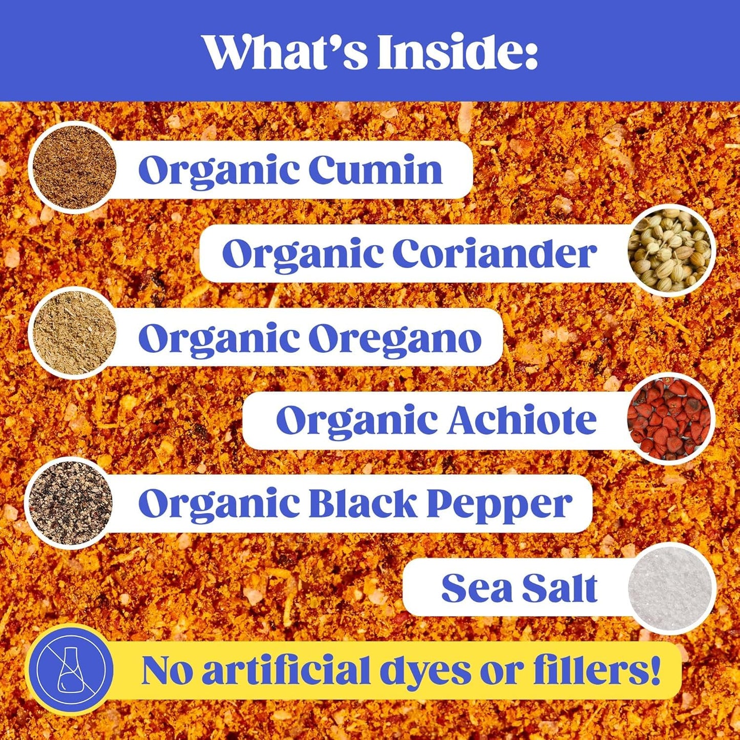 Loisa Seasoning, Usda Organic, Non-Gmo, No-Msg, No Preservatives, No Artificial Coloring, No Artificial Flavors, Two 1.8Oz Jars