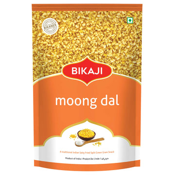 Bikaji Moong Dal – 14.11 Oz (400G) Pack | Salty & Crispy Moong Dal Party Mix Indian Snacks Namkeen | Ready To Eat Roasted Moongdal Split Green Gram For Tea-Time, Bar Snacks, Mug Dal Paasi Paruppu