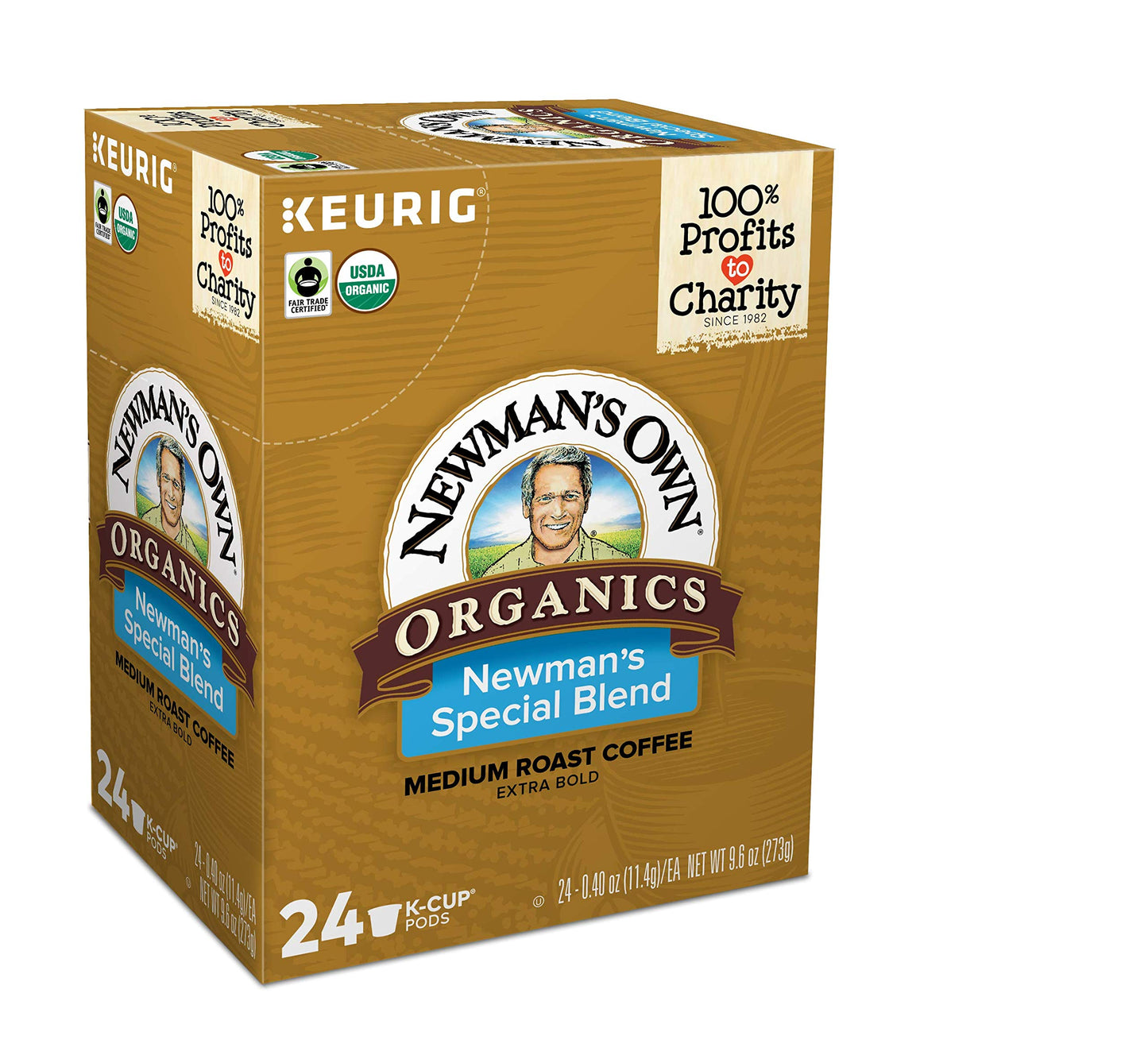 Newman'S Own Organics Keurig Single-Serve K-Cup Pods Special Blend Medium Roast Coffee, Fair Trade Certified, 24 Count