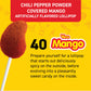 Vero Mango Lollipops Coated with Chili Powder, Hot and Sweet Candy Treat, Artificially Flavored, Net Wt. 19.7 Ounces, 40 Count B
