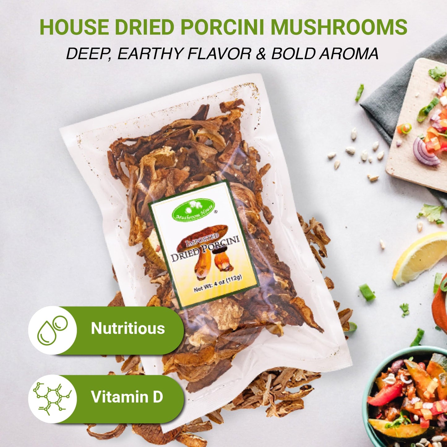 Mushroom House Dried Porcini Mushrooms 4 oz