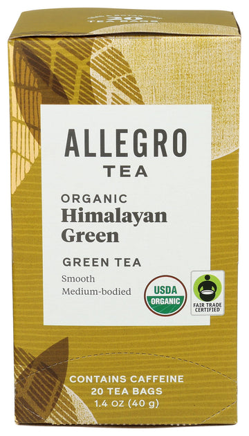 Allegro Tea, Organic Himalayan Green Tea Bags, 20 Ct
